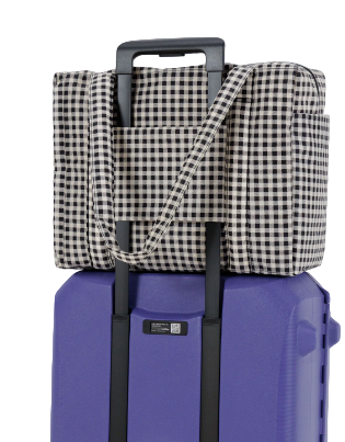 Baggu Small Cloud Carry-On - Black & White Gingham