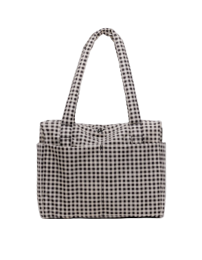 Baggu Small Cloud Carry-On - Black & White Gingham