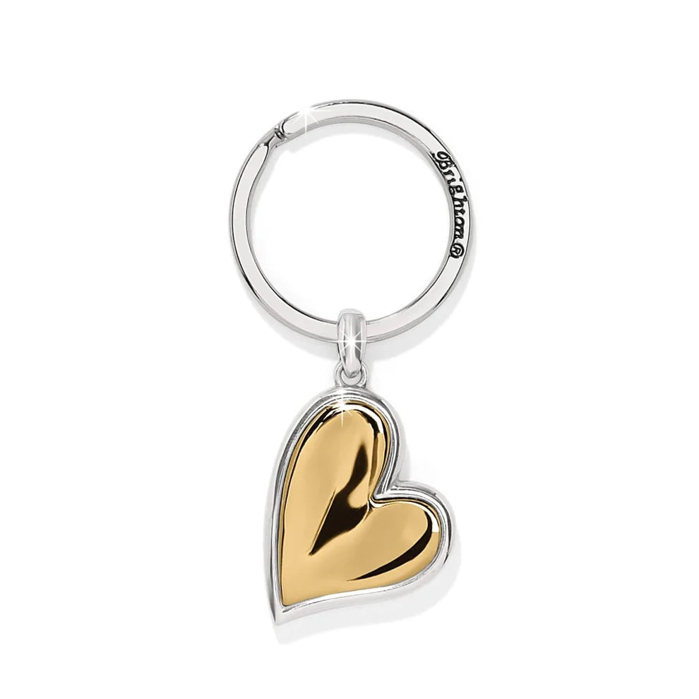 Brighton Cascade Heart  Key Fob (E18792)(Silver Gold)
