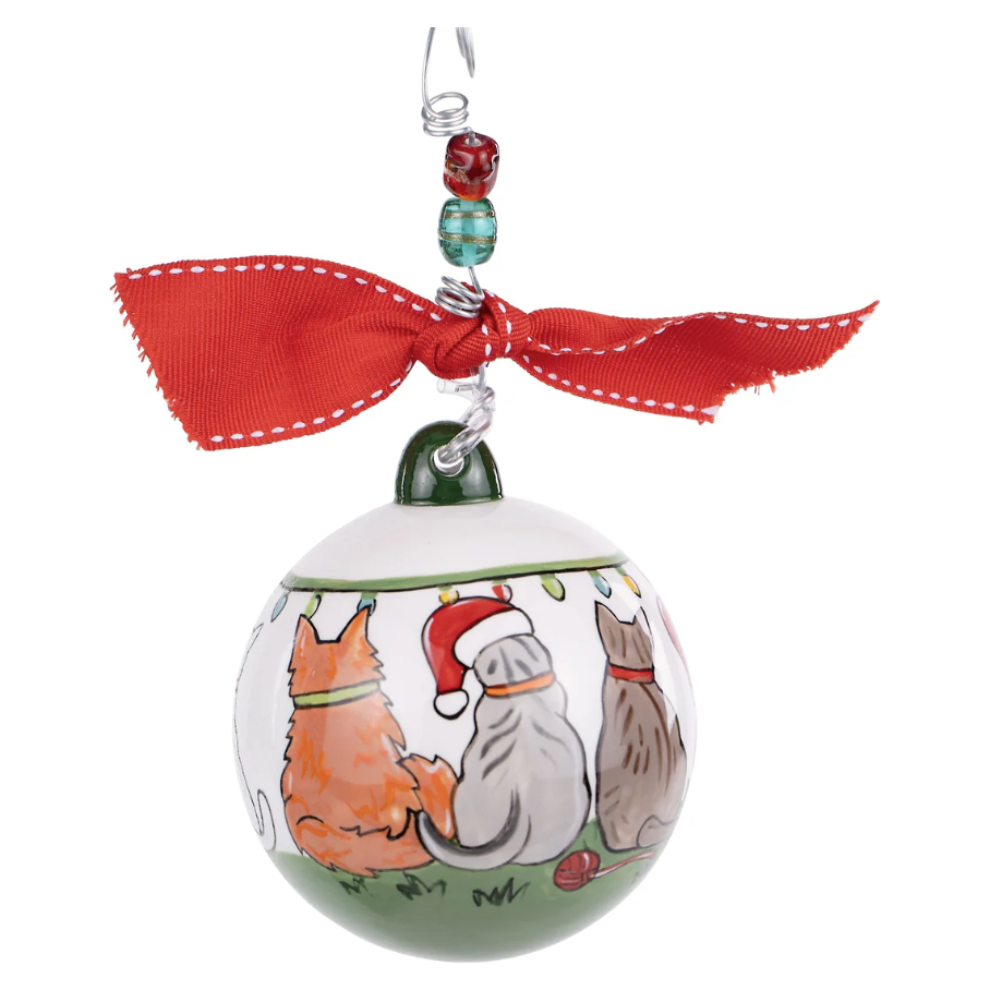 Glory Haus Merry Cat-Mas Ornament