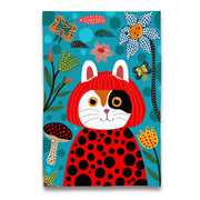Naked Decor Museum Collection Calico Cat Tea Towel