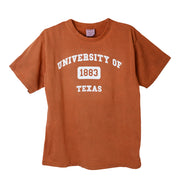 Texas Longhorn Ladies Chica-D Established 1883 Crew Tee (TEX729D)(Dark Orange)