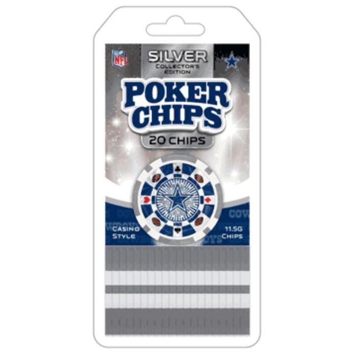 Dallas Cowboys 20 Piece Poker Chips Set (DAC3130)