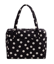 Baggu Cloud Carry-On - Black and Cream Polka Dot