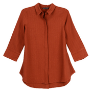 Boho Chic Button Front 3/4 Sleeve Tunic