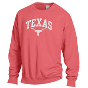 Texas Longhorn Arch Applique Pullover Crew Sweatshirt (4 Colors)
