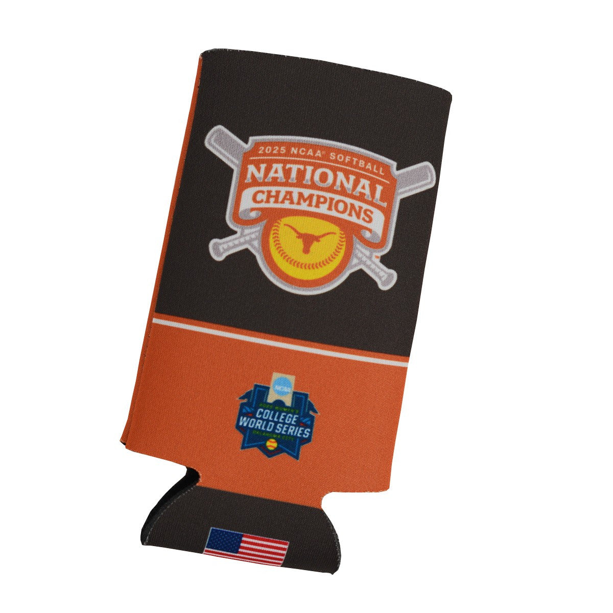 Texas Longhorn 2025 Softball National Champions Slim Can Cooler