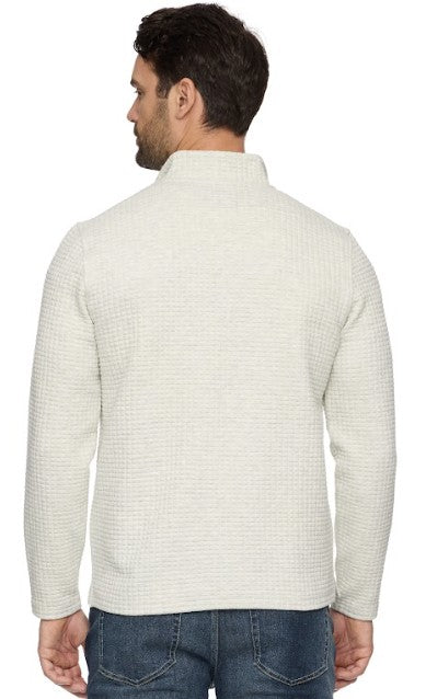 Texas Longhorn Flag & Anthem Men's Silverton Quilted Mock (101-KT2183(LtGrey Heather)