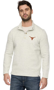 Texas Longhorn Flag & Anthem Men's Silverton Quilted Mock (101-KT2183(LtGrey Heather)