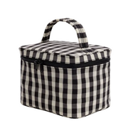 Baggu Large Cosmetic Case - Black and Cream Gingham