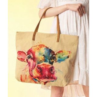 Cott N Curls Cow Tote
