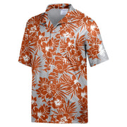 Champion Texas Longhorn Orange Logo Hawaiian Camp Shirt Mens  (CT6000)