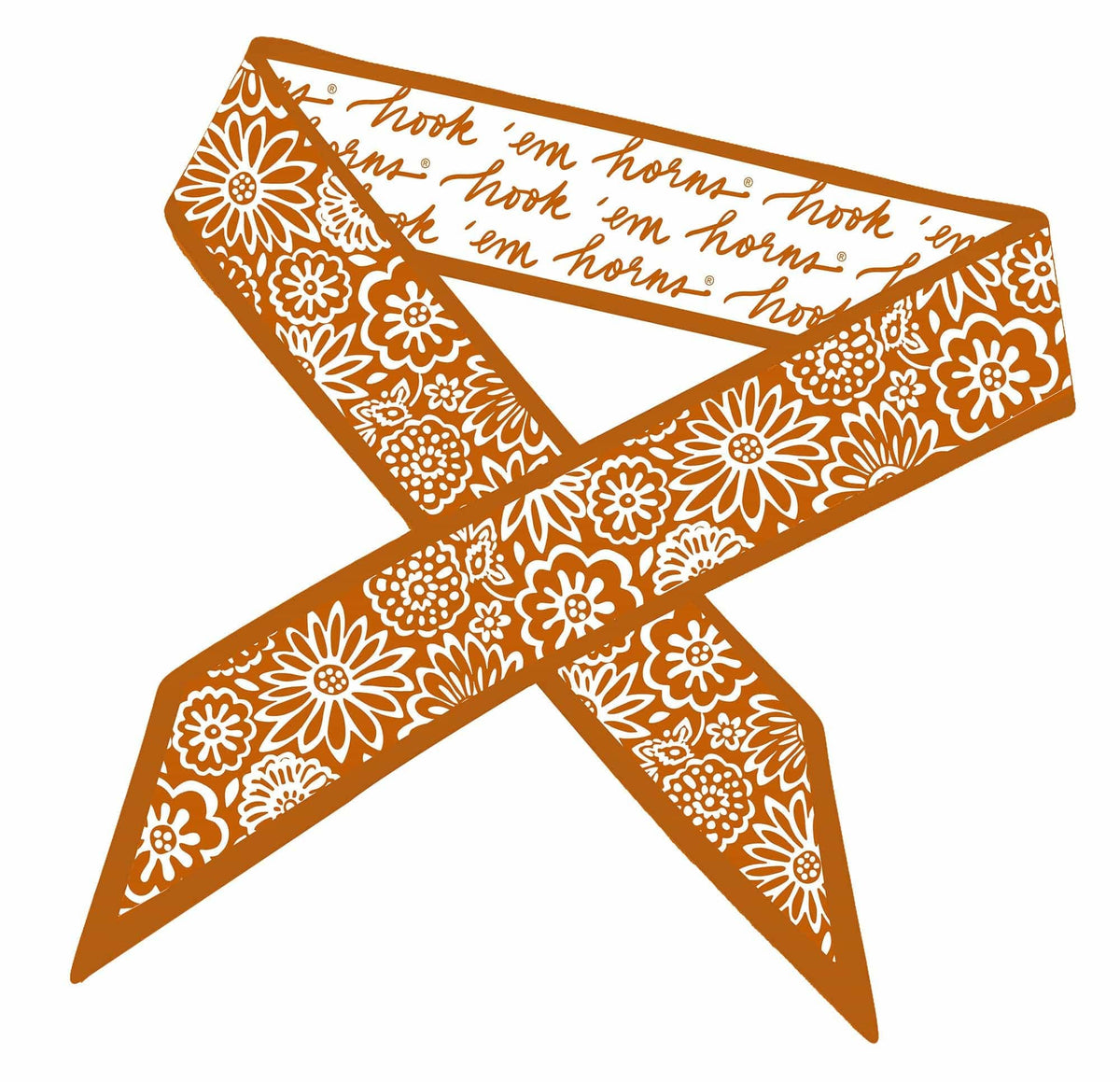 Texas Longhorn Skinny Scarf (333TEX)