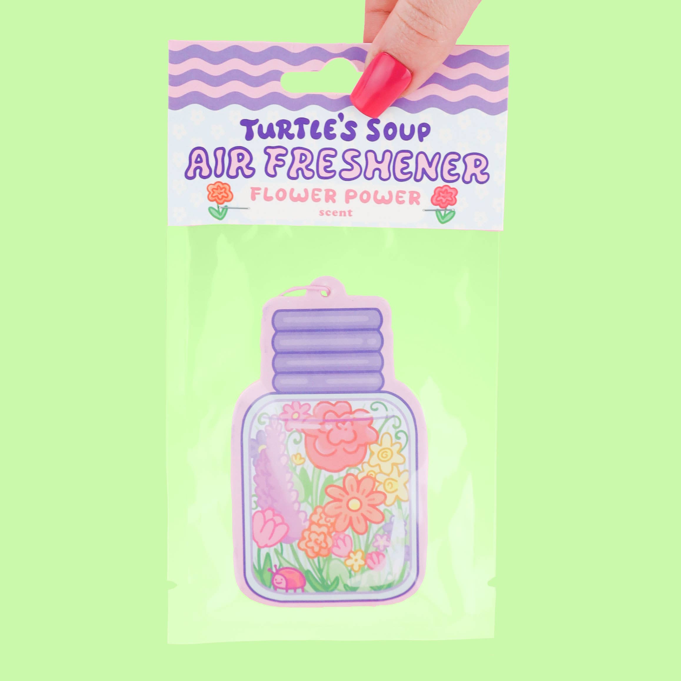 Flower Jar Cute Spring Art Floral Scented Car Air Freshener