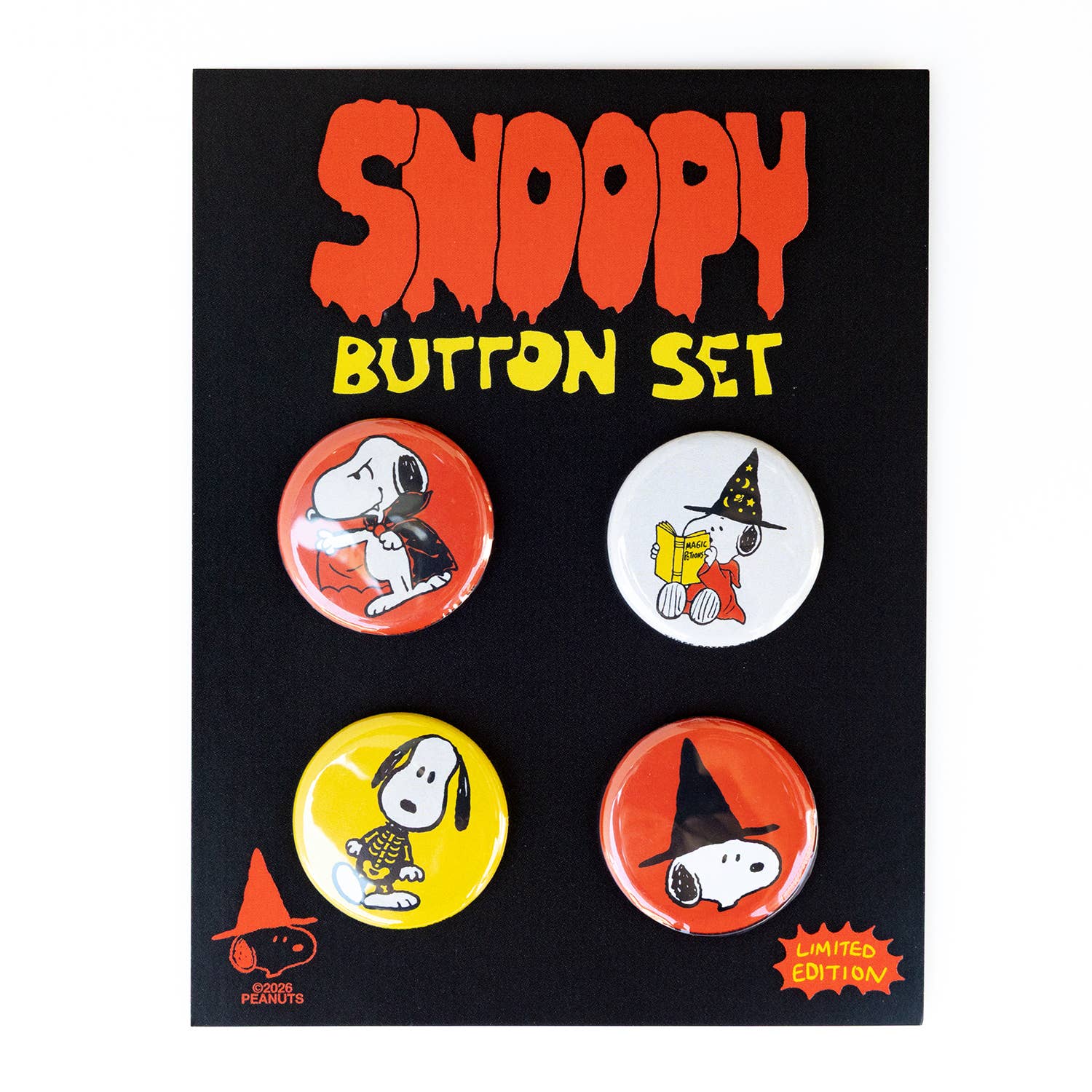 3P4 x Peanuts® Halloween - Snoopy Halloween Button Set