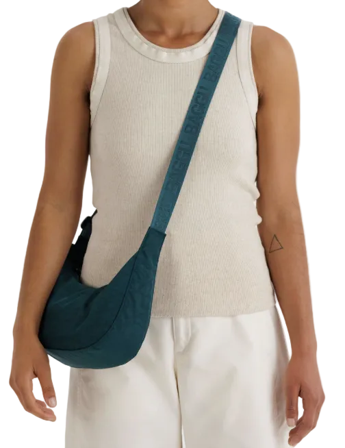 Baggu Small Nylon Crescent Bag - Deep Sea