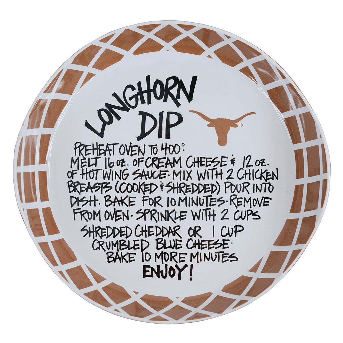 Magnolia Lane Texas Longhorn Ceramic Dip Recipe Bowl (52546)