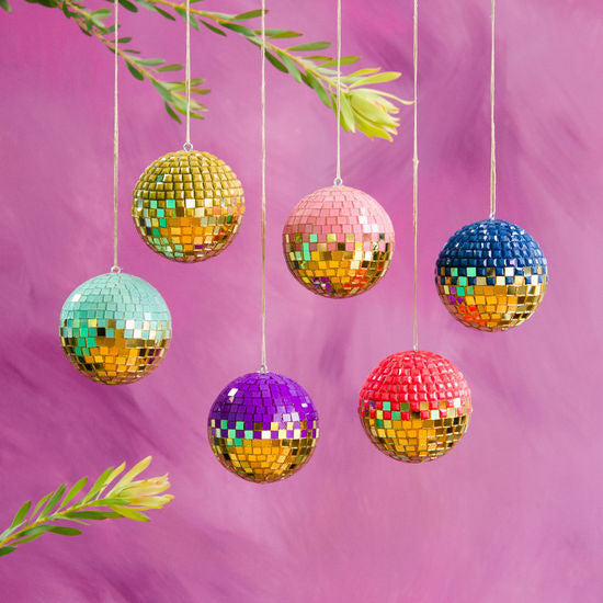 Glitterville Disco Ball 4" Ornament (6 Colors)(SI0411)