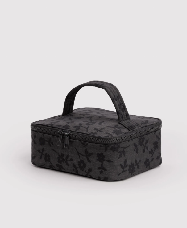 Baggu Small Cosmetic Case - Charcoal Ditsy Floral