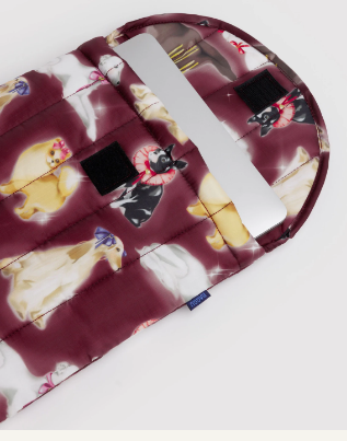 Baggu Puffy Laptop Sleeve 13"/14" - Fancy Dogs