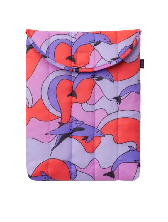 Baggu Puffy Laptop Sleeve 13"/14" - Dolphins