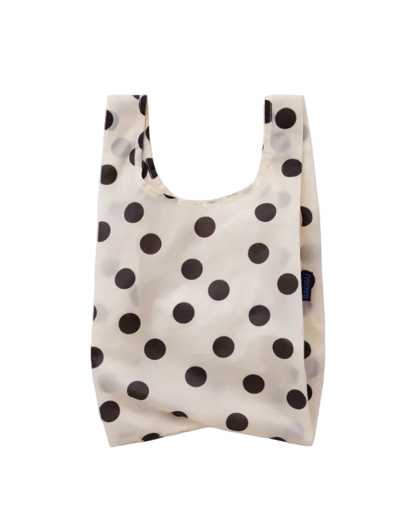 Baggu Baby Reusable Bag -  Cream and Black Polka Dot