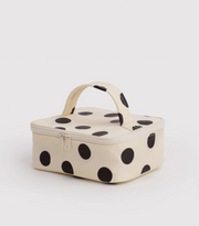 Baggu Small Cosmetic Case - Cream and Black Polka Dot