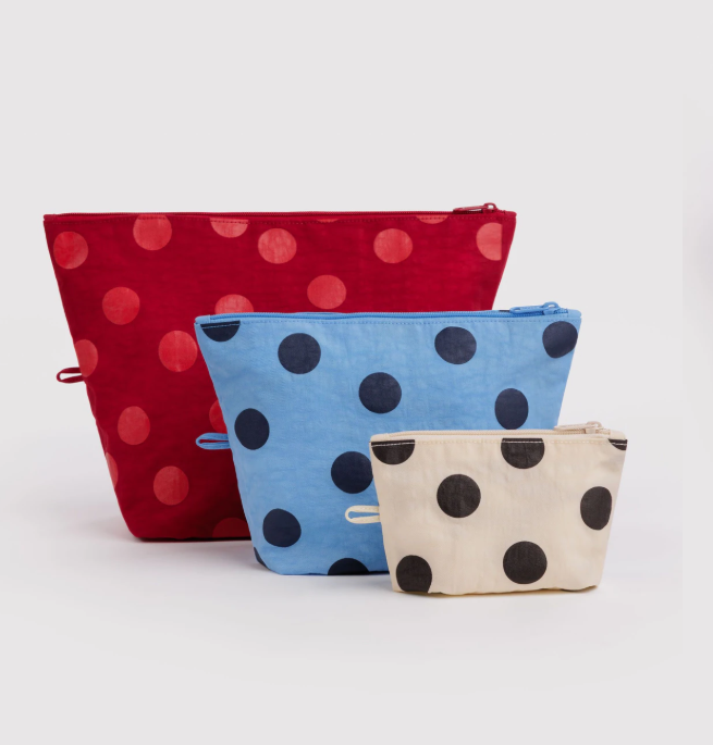 Baggu Go Pouch Set - Polka Dot Mix