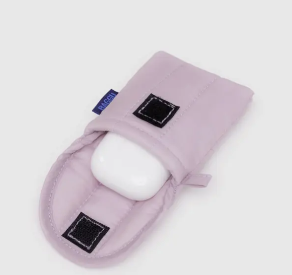 Baggu Puffy Earbuds Case - Dusty Pink