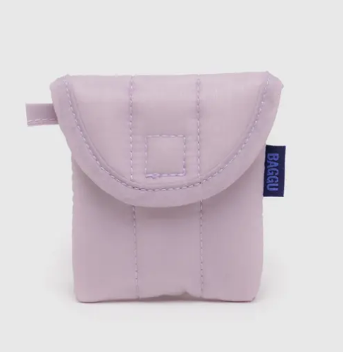 Baggu Puffy Earbuds Case - Dusty Pink