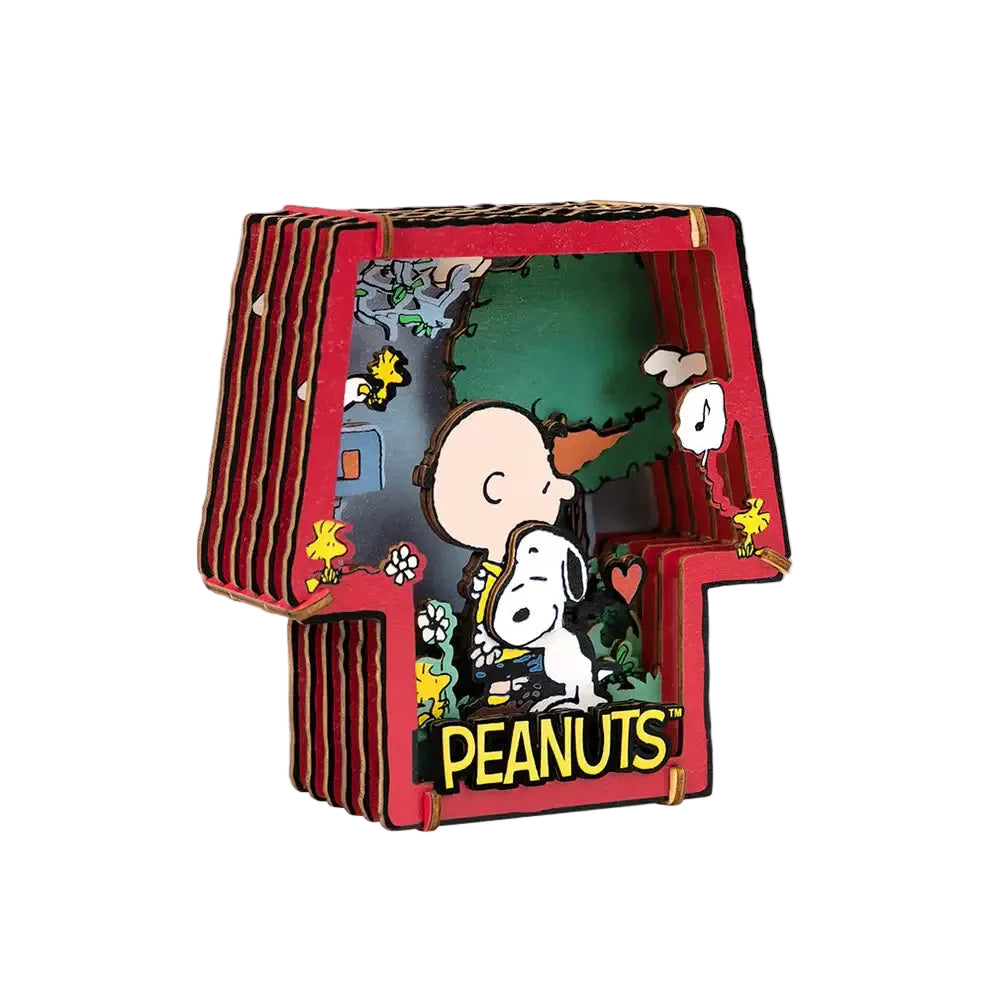 Snoopy Wooden Theater Healing Hug 3D Puzzles