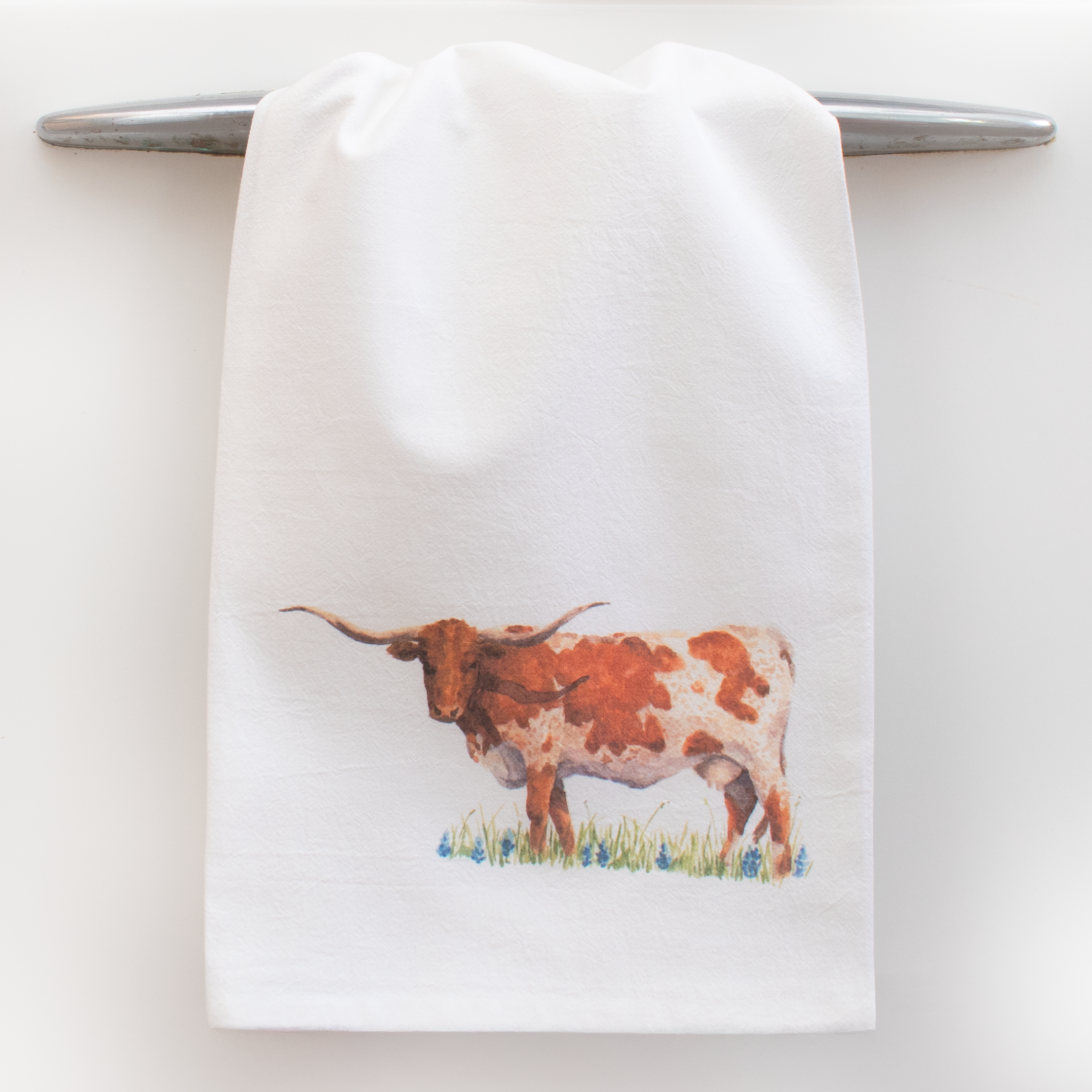 Texas Longhorn Tea Towel
