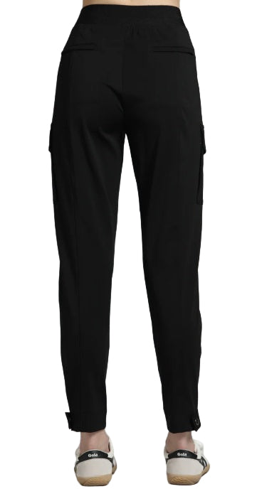 APNY Ponte Pull On Cargo Black Pant (E17)
