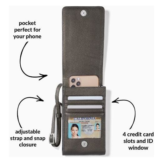 Brighton Deeply In Love Phone Organizer (E5453P) PEWTER