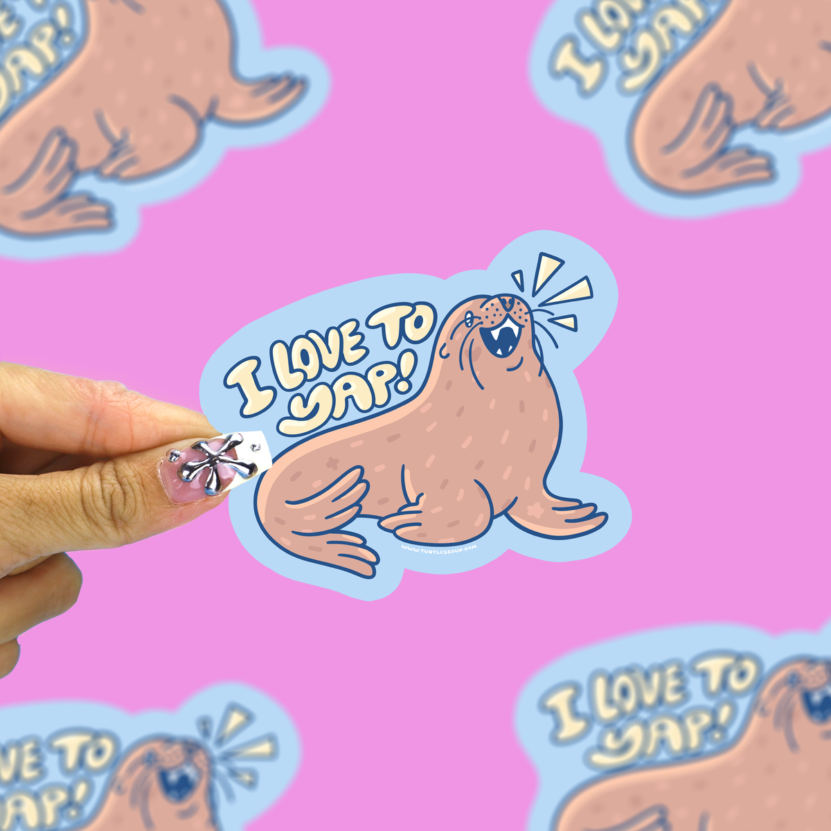 Love To Yap Sealion Vinyl Sticker