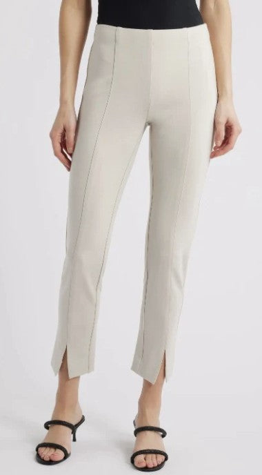 APNY Pull-On Ponte Split Hem Champagne Pant