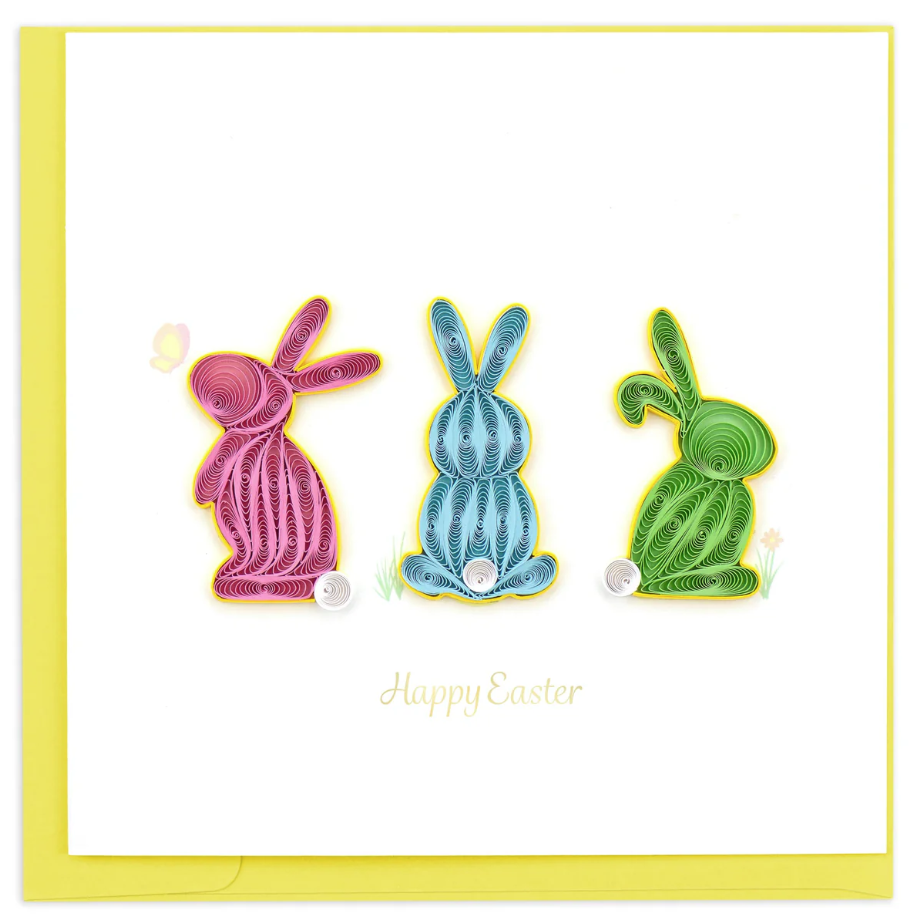 Easter Bunnies Quilling Card