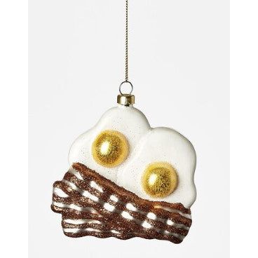 One Hundred 80 Degrees Eggs & Bacon Glass Ornament (WB0370)