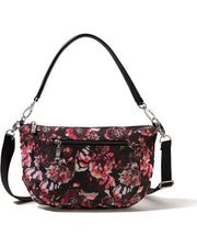Baggallini Modern Everywhere Half Moon Peony Bloom Crossbody