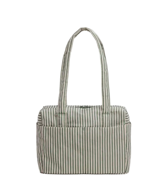 Baggu Everyday Cloud Bag - Sage Stripe