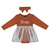 Texas Longhorn Colosseum Infant Reflection Tulle Dress (COED20335)