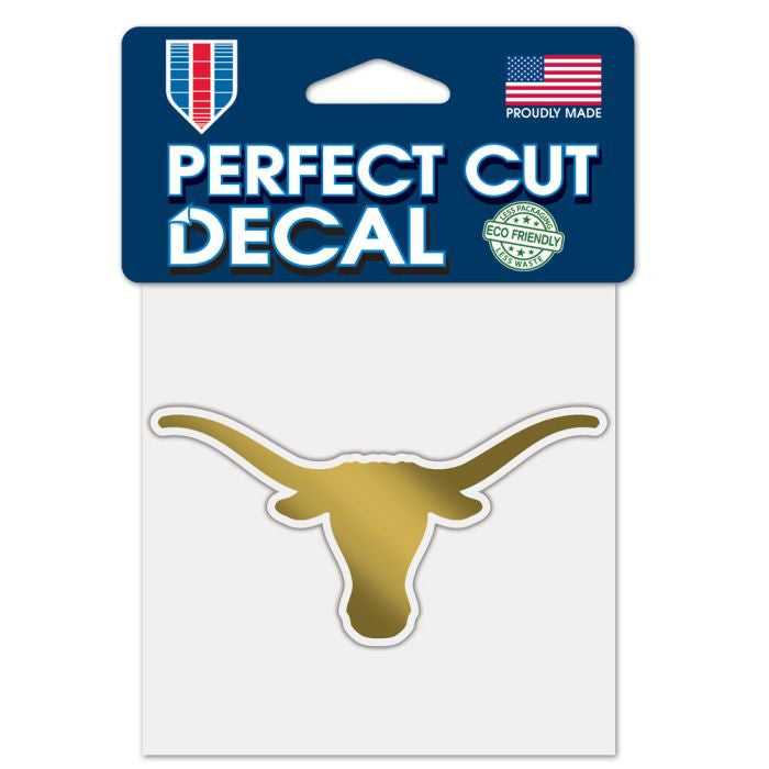 Texas Longhorn 4x4 Metallic Gold Logo Decal (F0074529)