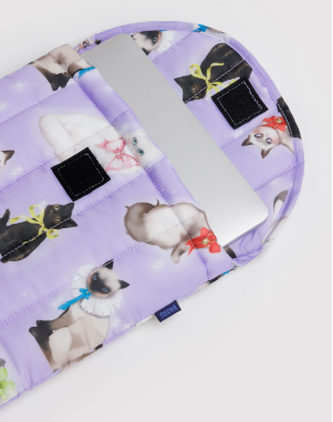 Baggu Puffy Laptop Sleeve 13"/14" - Fancy Cats