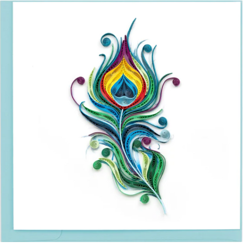 Peacock Feather Quilling Card (BL1359)