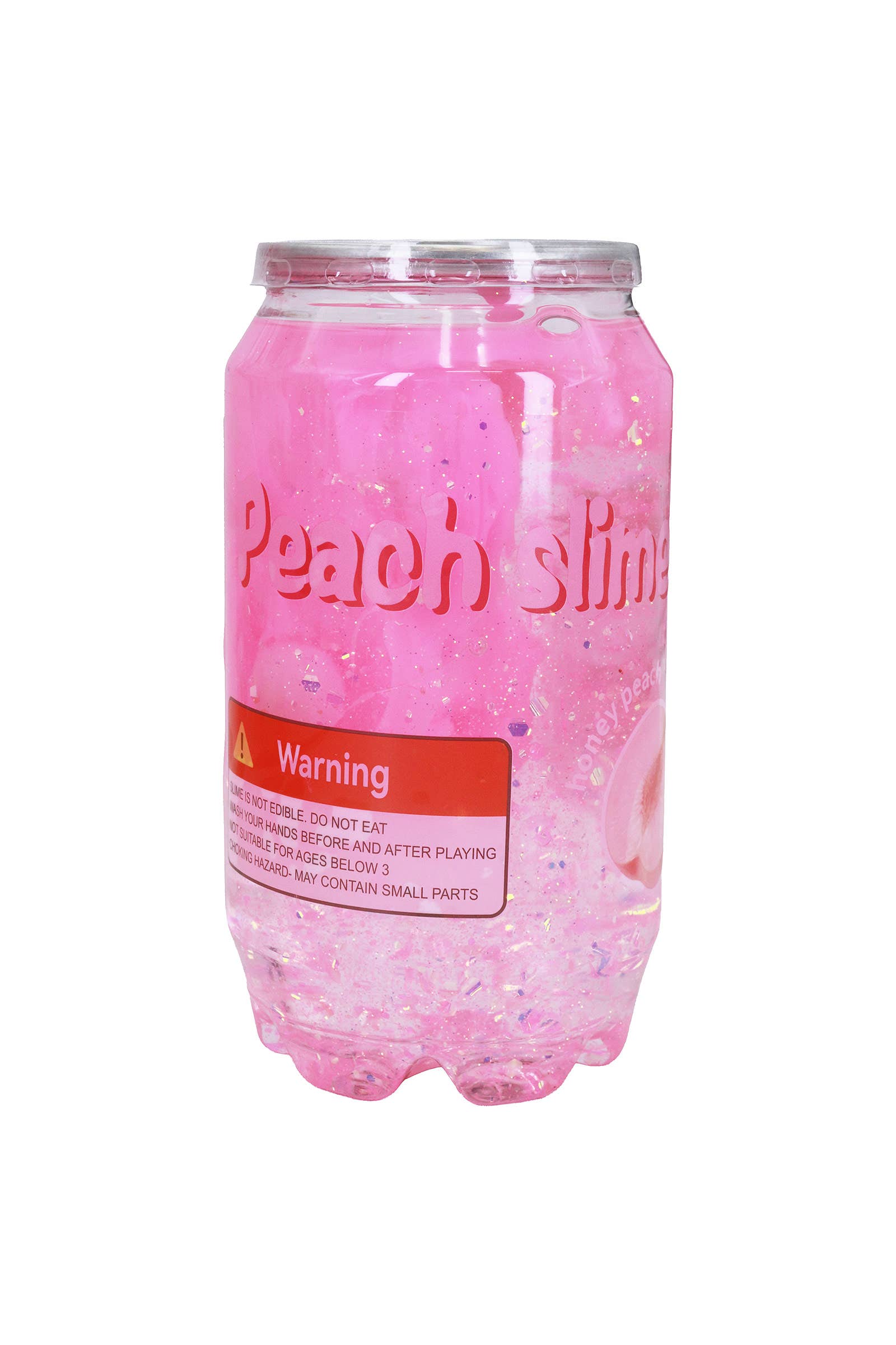 Sparkling Peach Fruit Soda Can Glitter Slime