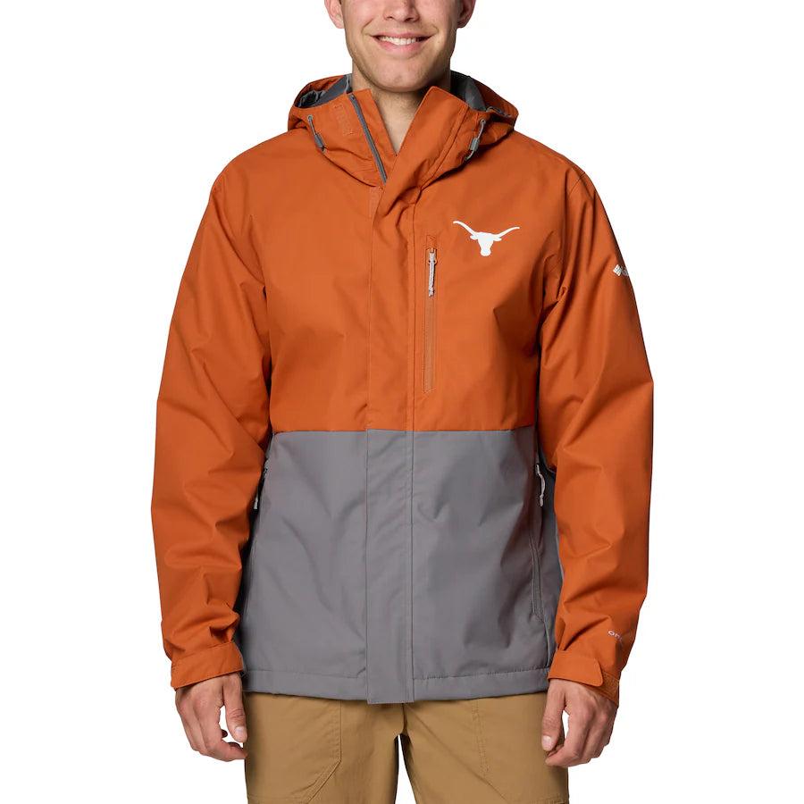 Texas Longhorn Columbia Men's Field Bound Full Zip Hooded Jacket (CEDAR/GRY)