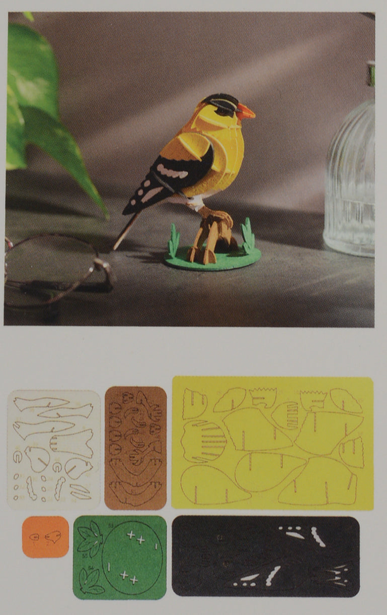 Kikkerland American Goldfinch 3D Puzzle (GG311-F)