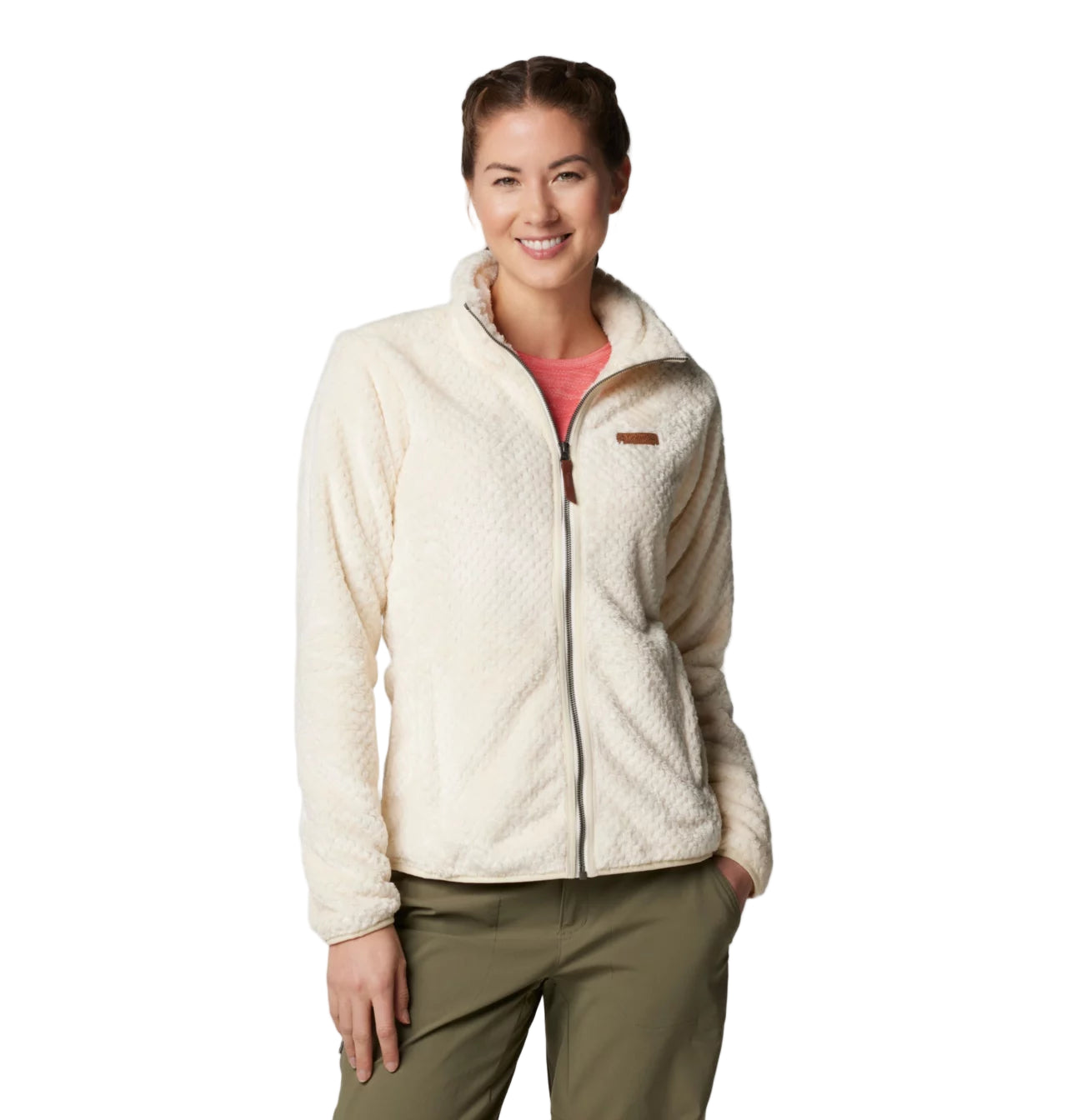 Texas Longhorn Columbia Ladies' Full Zip Sherpa Jacket (CHALK)