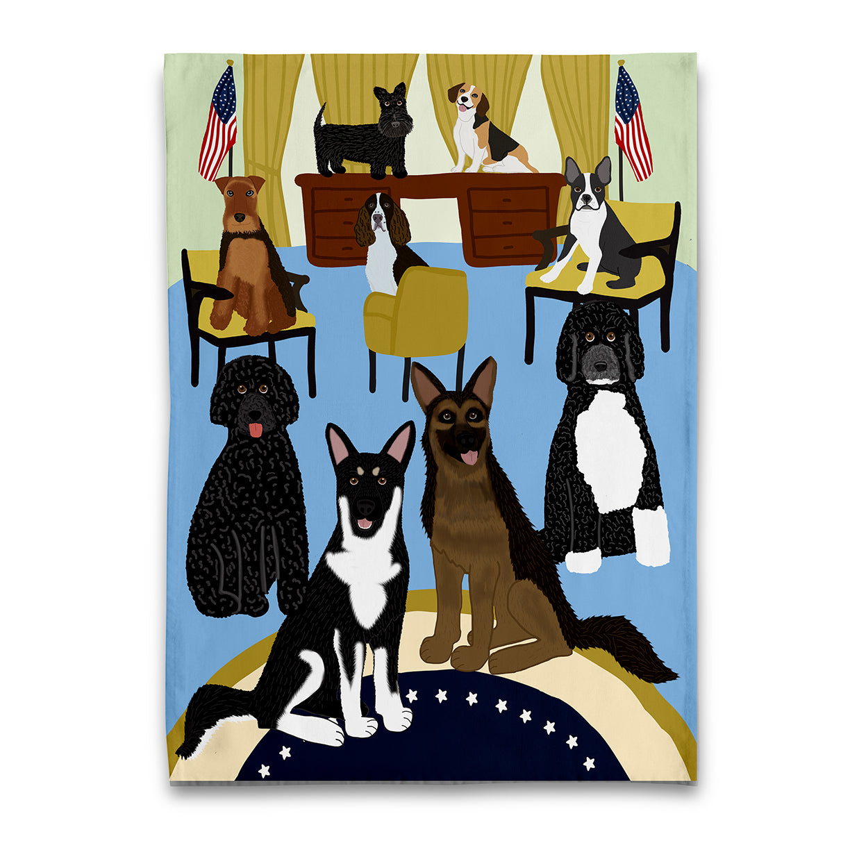 Naked Decor Presidential Dogs Tea Towel