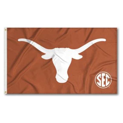 Texas Longhorn Flag with SEC & Longhorn Logo